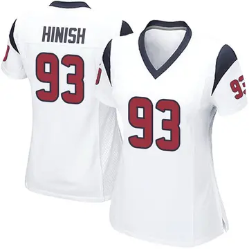 Nike Kurt Hinish Women's Game Houston Texans White Jersey