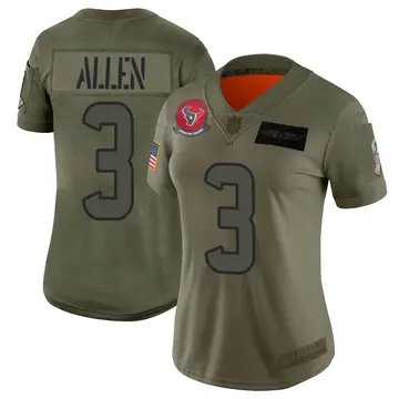 Nike Kyle Allen Women's Limited Houston Texans Camo 2019 Salute to Service Jersey