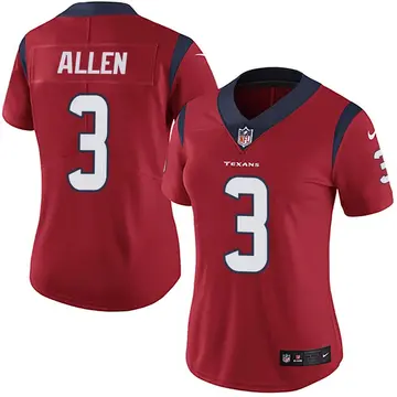 Nike Kyle Allen Women's Limited Houston Texans Red Alternate Vapor Untouchable Jersey