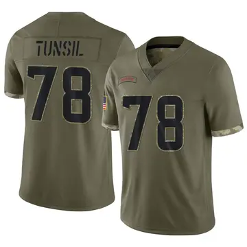 Nike Laremy Tunsil Men's Limited Houston Texans Olive 2022 Salute To Service Jersey