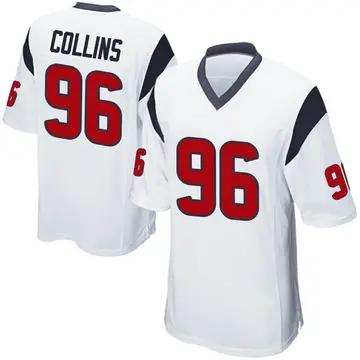 Nike Maliek Collins Men's Game Houston Texans White Jersey