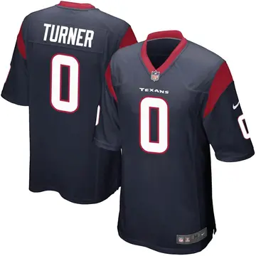 Nike Malik Turner Men's Game Houston Texans Navy Blue Team Color Jersey