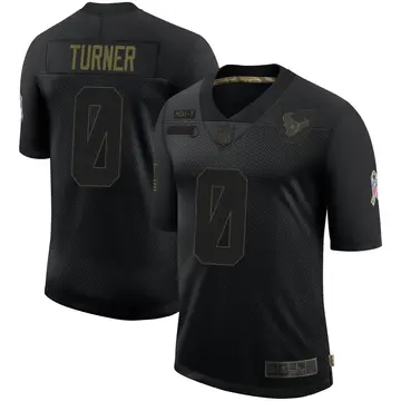 Nike Malik Turner Men's Limited Houston Texans Black 2020 Salute To Service Jersey