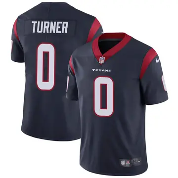 Nike Malik Turner Men's Limited Houston Texans Navy Blue Team Color Vapor Untouchable Jersey