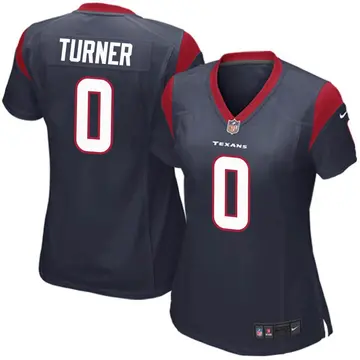 Nike Malik Turner Women's Game Houston Texans Navy Blue Team Color Jersey