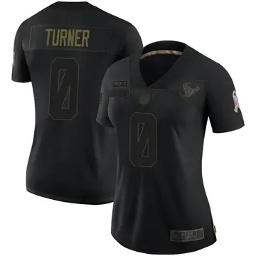 Nike Malik Turner Women's Limited Houston Texans Black 2020 Salute To Service Jersey