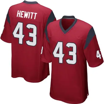 Nike Neville Hewitt Men's Game Houston Texans Red Alternate Jersey