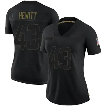 Nike Neville Hewitt Women's Limited Houston Texans Black 2020 Salute To Service Jersey