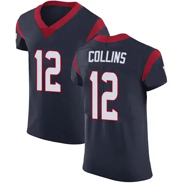 Nike Nico Collins Men's Elite Houston Texans Navy Blue Team Color Vapor Untouchable Jersey