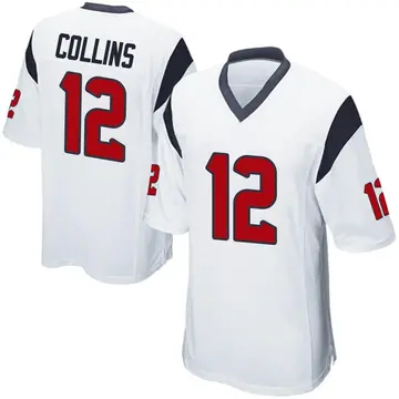 Nike Nico Collins Men's Game Houston Texans White Jersey