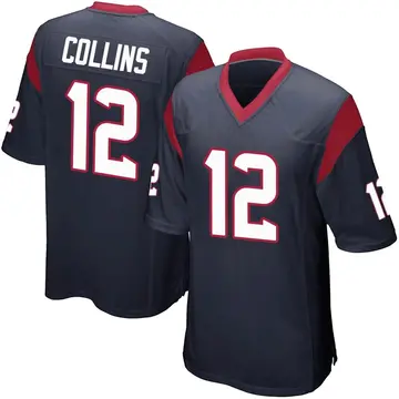 Nike Nico Collins Youth Game Houston Texans Navy Blue Team Color Jersey