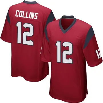 Nike Nico Collins Youth Game Houston Texans Red Alternate Jersey