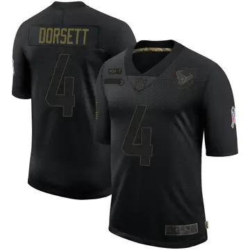 Nike Phillip Dorsett Men's Limited Houston Texans Black 2020 Salute To Service Jersey