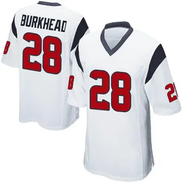 Nike Rex Burkhead Men's Game Houston Texans White Jersey