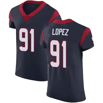 Nike Roy Lopez Men's Elite Houston Texans Navy Blue Team Color Vapor Untouchable Jersey