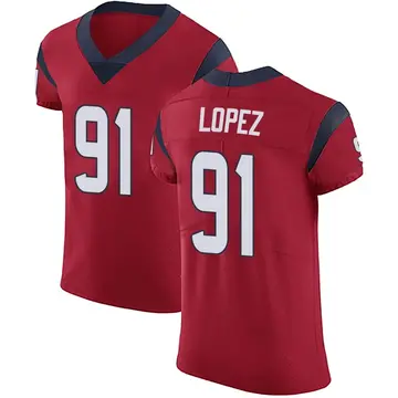Nike Roy Lopez Men's Elite Houston Texans Red Alternate Vapor Untouchable Jersey