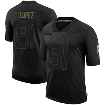 Nike Roy Lopez Men's Limited Houston Texans Black 2020 Salute To Service Jersey