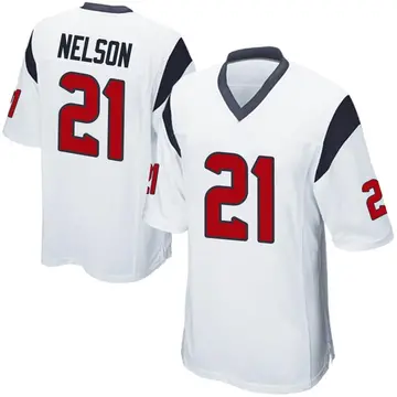 Nike Steven Nelson Men's Game Houston Texans White Jersey