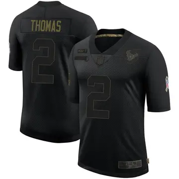 Nike Tavierre Thomas Men's Limited Houston Texans Black 2020 Salute To Service Jersey