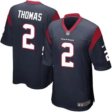 Nike Tavierre Thomas Youth Game Houston Texans Navy Blue Team Color Jersey