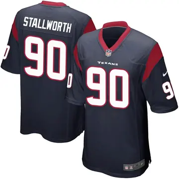Nike Taylor Stallworth Men's Game Houston Texans Navy Blue Team Color Jersey