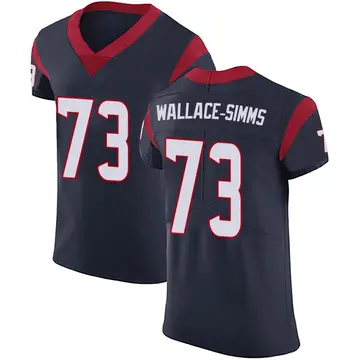 Nike Tre'Vour Wallace-Simms Men's Elite Houston Texans Navy Blue Team Color Vapor Untouchable Jersey
