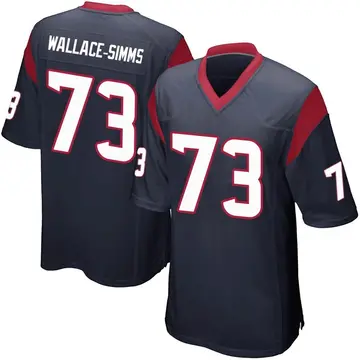 Nike Tre'Vour Wallace-Simms Men's Game Houston Texans Navy Blue Team Color Jersey