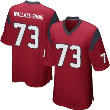 Nike Tre'Vour Wallace-Simms Men's Game Houston Texans Red Alternate Jersey