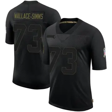 Nike Tre'Vour Wallace-Simms Men's Limited Houston Texans Black 2020 Salute To Service Jersey