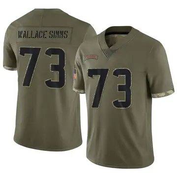 Nike Tre'Vour Wallace-Simms Men's Limited Houston Texans Olive 2022 Salute To Service Jersey