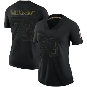 Nike Tre'Vour Wallace-Simms Women's Limited Houston Texans Black 2020 Salute To Service Jersey