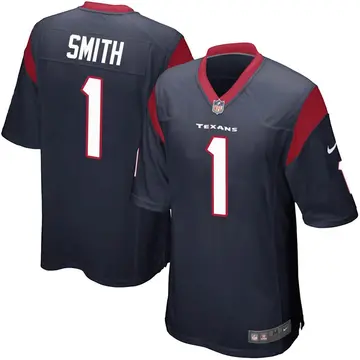 Nike Tremon Smith Youth Game Houston Texans Navy Blue Team Color Jersey