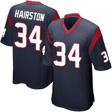 Nike Troy Hairston Men's Game Houston Texans Navy Blue Team Color Jersey