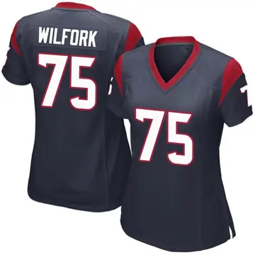 Nike Vince Wilfork Women's Game Houston Texans Navy Blue Team Color Jersey
