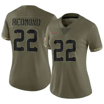 Nike Will Redmond Women's Limited Houston Texans Olive 2022 Salute To Service Jersey