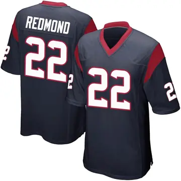 Nike Will Redmond Youth Game Houston Texans Navy Blue Team Color Jersey