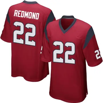 Nike Will Redmond Youth Game Houston Texans Red Alternate Jersey